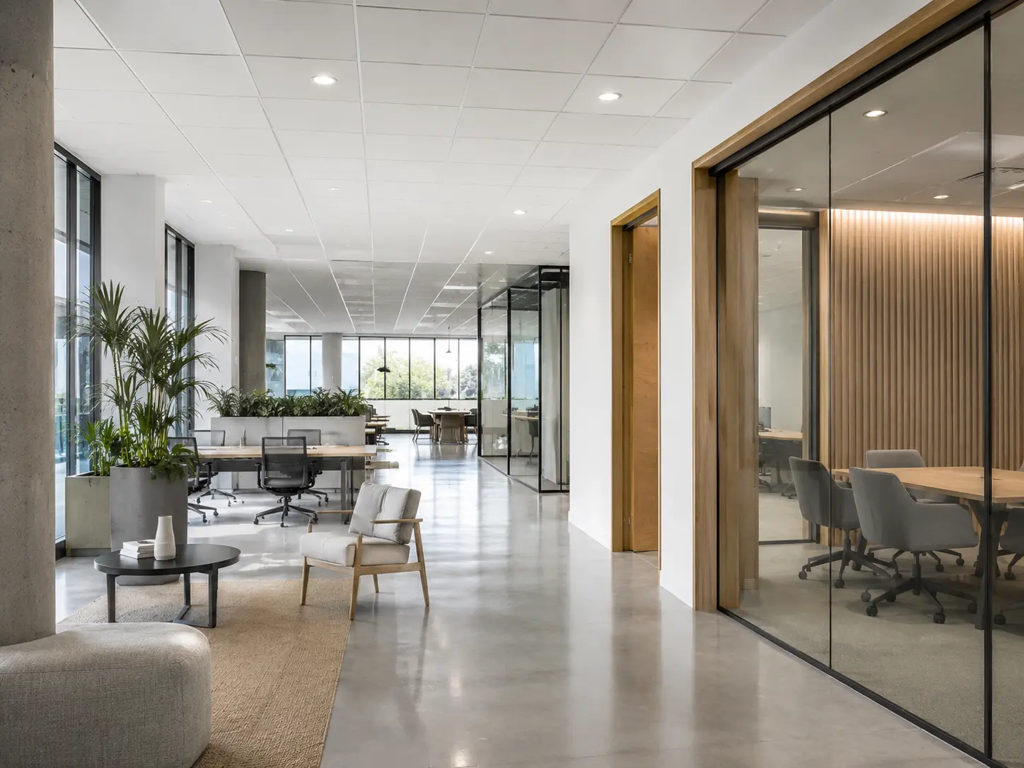 Modern open-plan commercial office interior